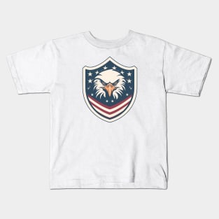 Bald Eagle Independence Day Emblem Kids T-Shirt